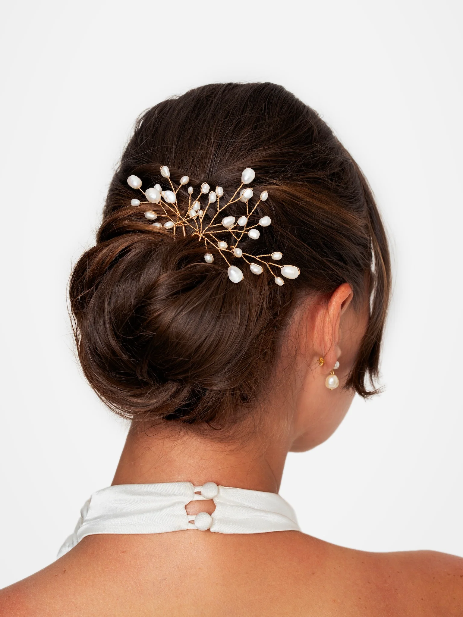 Baby's-Breath Pearl Hairpins, Set of 3 - Image 3