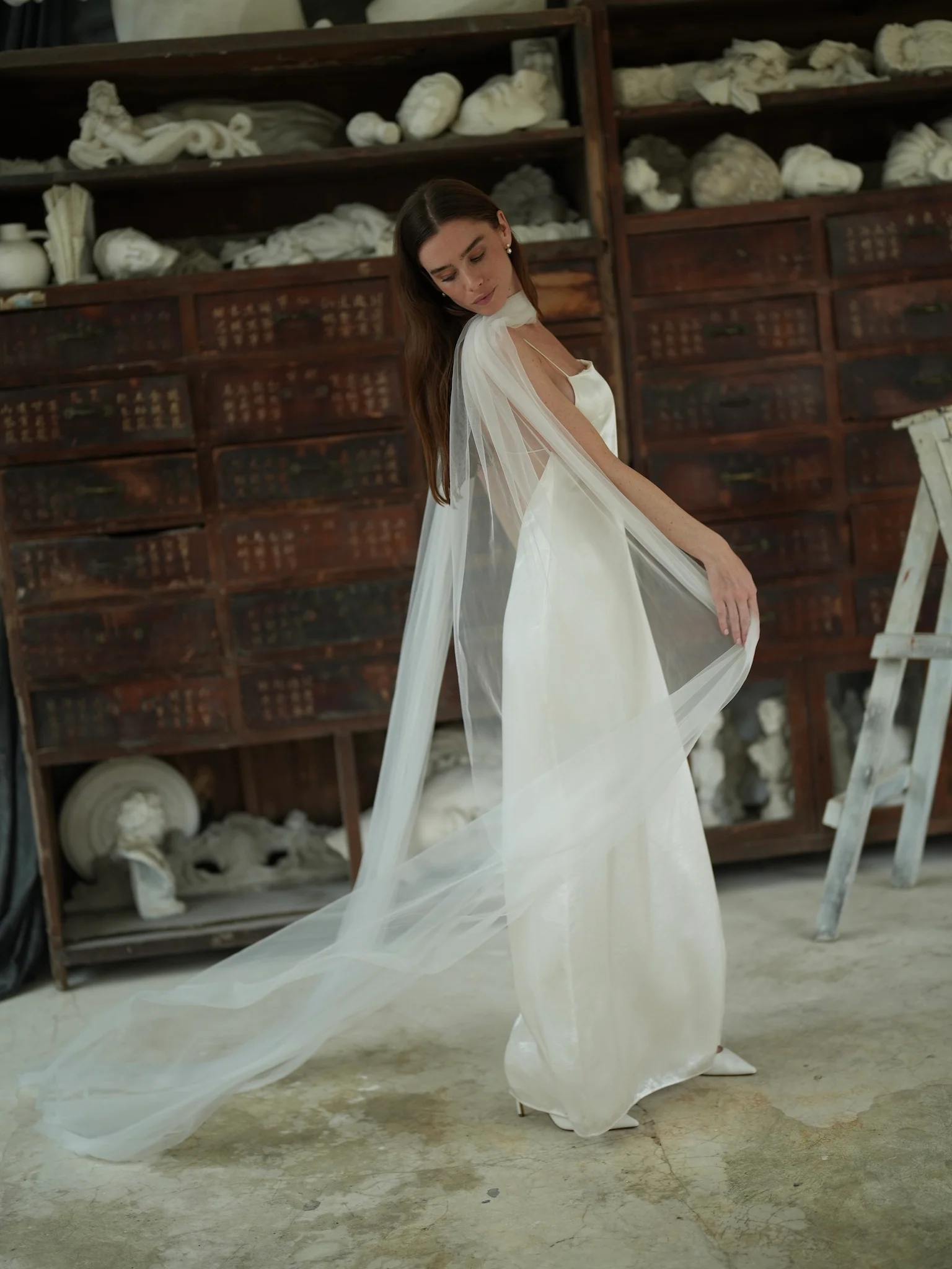 Bridal Tulle Neck Scarf - Image 12