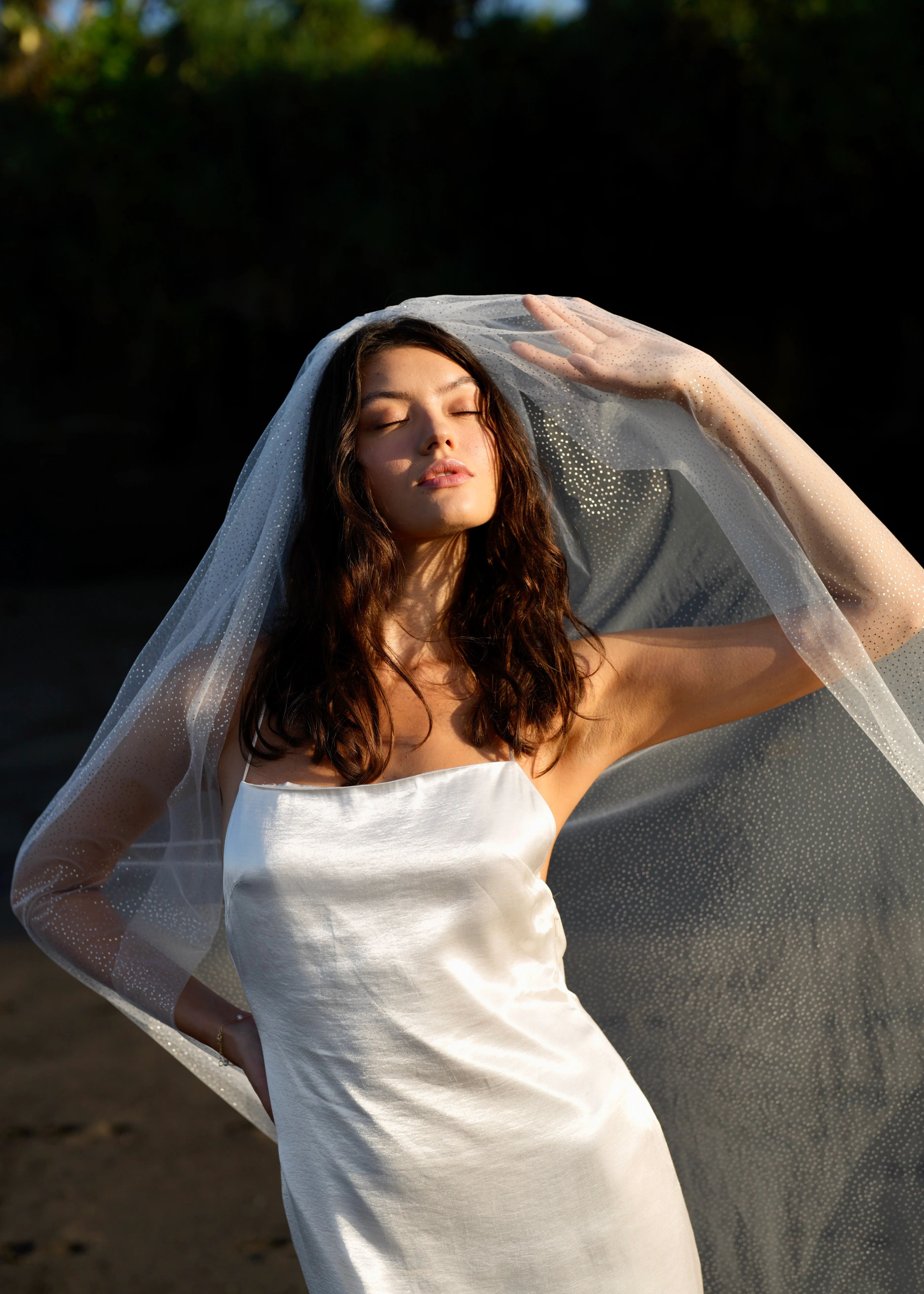 Glitter Veil, Cathedral Length, Single Tier - Image 5